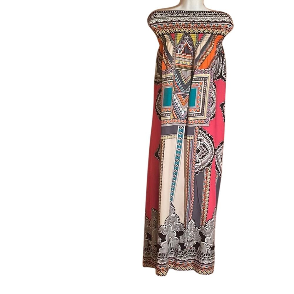 Flying Tomato Colorful Strapless Dress. L